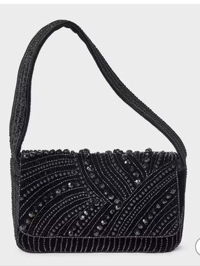 Embellished Flap Shoulder Bag A New Day Black Nwt
